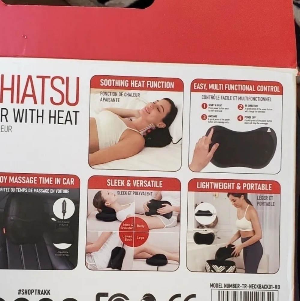 Premium Trakk Shiatsu Car & Home Massager with Heat, New in box - Picture 6 of 7